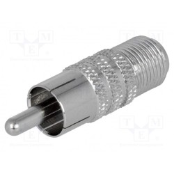 ; Adapter; F socket,RCA plug; 
