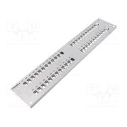 FB2044; Front panel; 2U; Panel colour: grey; V: double; FIBRAIN