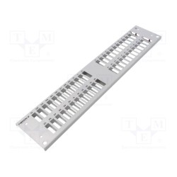 FB2045; Front panel; 2U; Panel colour: grey; V: double; FIBRAIN