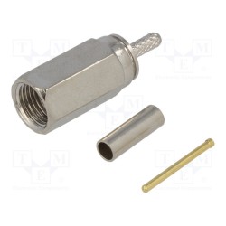 ; Plug; FME; male; straight; RG174; crimped; for cable; 