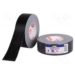AB2550; Tape: duct; W: 25mm; L: 50m; Thk: 0.3mm; black; natural rubber; 10%; HPX