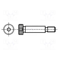 ISO 7379-10-M8-16; Shoulder screw; Mat: steel; Thread len: 13mm; Thread: M8; Cut: imbus; ELESA+GANTER
