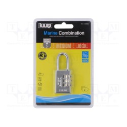 K11430D; Padlock; Width: 30mm; stainless steel; 3 digit code; C: 5mm; B: 28mm; KASP