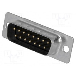 MHDB15SP; D-Sub; PIN: 15; plug; male; for cable; soldering; MH CONNECTORS