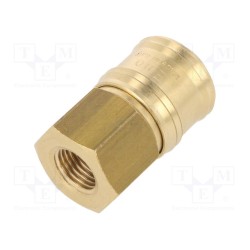 0901025916; Quick connection coupling EURO; Mat: brass; Int.thread: 1/4