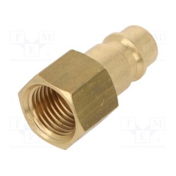 0901026017; Thread plug-in EURO; nipple; Mat: brass; Int.thread: 1/4