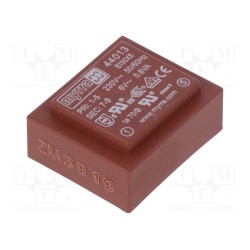 44013; Transformer: encapsulated; 0.6VA; 230VAC; 6V; 100mA; Mounting: PCB; MYRRA