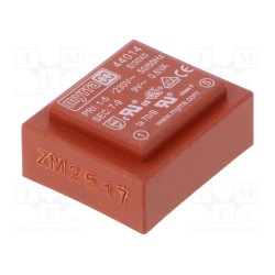 44014; Transformer: encapsulated; 0.6VA; 230VAC; 9V; 66mA; Mounting: PCB; MYRRA