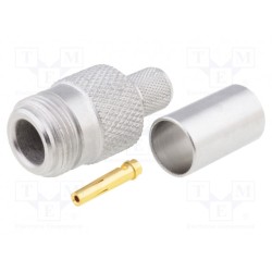 312-075-001 (N-50/2-H1000/N1.01); Plug; N; female; straight; 50Ω; H1000; crimped; for cable; teflon; UNICON