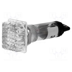 ; Indicator: with neon lamp; prominent; white; 230VAC; Cutout: Ø10mm; NINIGI