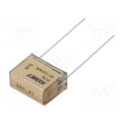 P278QS223M480A; Capacitor: paper; X1; 22nF; 480VAC; 15.2mm; ±20%; THT; Series: P278; KEMET