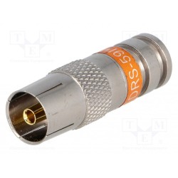 PCT-DRS59IFNT; Plug; coaxial 9.5mm (IEC 169-2); female; RG59; compression; PCT