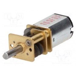 1000:1 MICRO METAL GEARMOTOR HP; Motor: DC; with gearbox; HP; 6VDC; 1.6A; Shaft: D spring; Ioper: 70mA; POLOLU