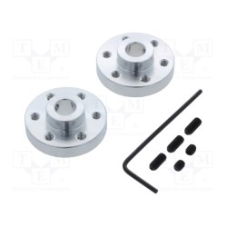 ALUMINUM MOUNTING HUB FOR 1/4? SHAFT #4-; Bracket wheel; Shaft: smooth; Pcs: 2; Shaft dia: 6.35mm; Ø: 25.4mm; POLOLU