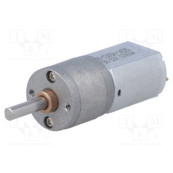 100:1 METAL GEARMOTOR 20DX44L MM 12V CB; Motor: DC; with gearbox; 12VDC; 1.6A; Shaft: D spring; 140rpm; POLOLU