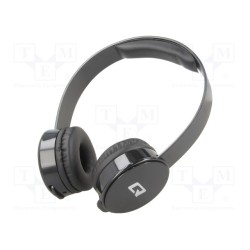 50817; Headphones with microphone; black; Jack 3,5mm; headphones; 32Ω; QOLTEC