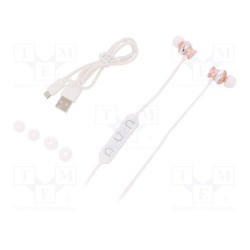 50823; Bluetooth headphones with microphone; champagne; 0.02÷22kHz; QOLTEC