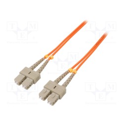 54010; Fiber patch cord; OM2; both sides,SC/UPC; 1m; LSZH; orange; QOLTEC
