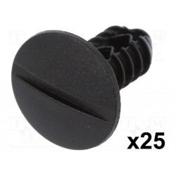 10050; Trim clip; 25pcs; Fiat; OEM: 14590887; L: 27.5mm; polyamide; black; ROMIX
