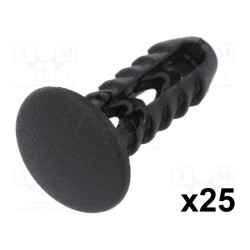 10073; Trim clip; 25pcs; Fiat; OEM: 14591887; L: 25.4mm; polyamide; black; ROMIX