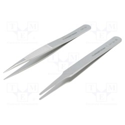 9859; Kit: tweezers; Pcs: 2; universal; Blades: straight; LINDSTROM