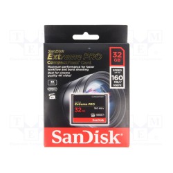 SDCFXPS-032G-X46; Memory card; Extreme Pro; Compact Flash; 32GB; Read: 160MB/s; SANDISK