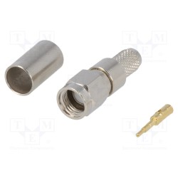 321-102-002 (SMA-50/2-H155/W1.02); Plug; SMA; male; straight; 50Ω; H155; crimped; for cable; teflon; UNICON
