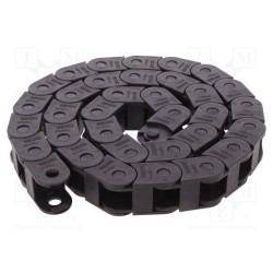 250L035028; Cable chain; Series: Light; Bend.rad: 28mm; L: 986mm; Colour: black; BREVETTI