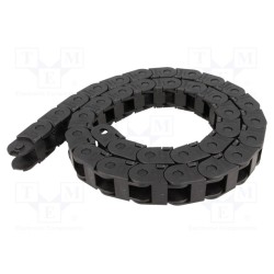 250LI050038; Cable chain; Series: Light; Bend.rad: 38mm; L: 986mm; Colour: black; BREVETTI