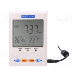 ST-502; Meter: sensor; Range: 0÷50°C,0÷9999ppm,5÷95%; Interface: USB; TENMARS
