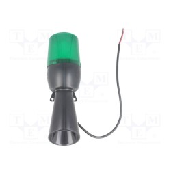 T0-IT070G024Z; Signaller: lighting-sound; 12÷24VDC; 12÷24VAC; LED; green; IP65; EMAS