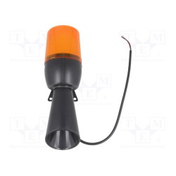 T0-IT070Y024Z; Signaller: lighting-sound; 12÷24VDC; 12÷24VAC; LED; yellow; IP65; EMAS