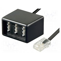 68026; Transition: splitter; RJ11 plug,TAE F socket,TAE N socket x2; Goobay