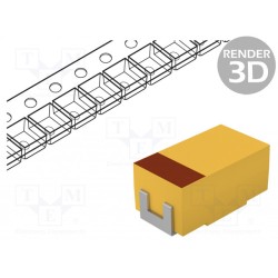TAJC476M016RNJ; Capacitor: tantalum; 47uF; 16VDC; SMD; Case: C; 2312; ±20%; -55÷125°C; AVX
