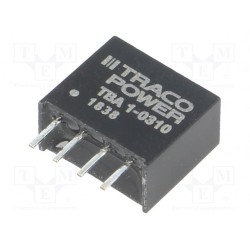 TBA 1-0310; Converter: DC/DC; 1W; Uin: 2.97÷3.63V; Uout: 3.3VDC; Iout: 260mA; TRACO POWER