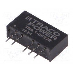 TBA 1-0522E; Converter: DC/DC; 1W; Uin: 4.5÷5.5V; Uout: 12VDC; Uout2: -12VDC; SIP7; TRACO POWER