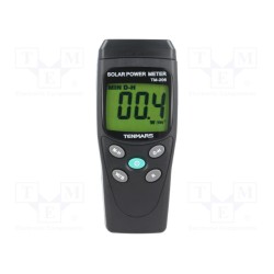TM-206; Meter: light meter; LCD (2000); 1999W/m2; 132x60x38mm; 250g; TENMARS
