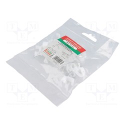 220108; Holder; white; Application: for flat cable; 25pcs; with a nail; AKS ZIELONKA