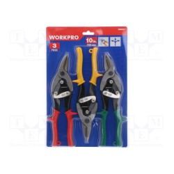 W000401; Kit: pliers; Pcs: 3; cutting; Workpro