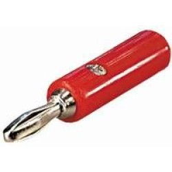 BAN4.SK.SA; 4mm Banana spraudnis skrūvējams Sarkans