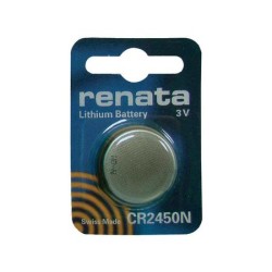 CR2450N B1; Battery: lithium; 3V; CR2450,coin; Batt.no: 1; Ø24x5mm; 540mAh; RENATA