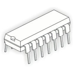 CD4016; QUAD ANALOG SWITCH DIP14
