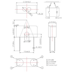 ELITR9904; Reflective Photointerruptor 3mm PCB