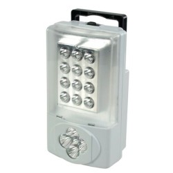 LUKLEDEM.82; Avārijas gaismas LEDx17 3xD 4.5V BB 180x84.5x100mm pelēks