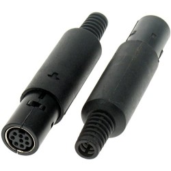 MJ-372/8; Plug; DIN mini; female; PIN: 8; with strain relief; soldering; 100V; LUMBERG