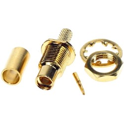 MMCX.RG174.L; MMCX ligzda taisnā Crimp RG174 GOLD