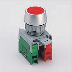 PBF22-1O/C G; Switch: push-button; Stabl.pos: 1; NC + NO; 3A/230VAC; 22mm; green; AUSPICIOUS