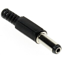 ; Plug; DC supply; female; 5,5/2,1mm; 5.5mm; 2.1mm; for cable; 14mm; 