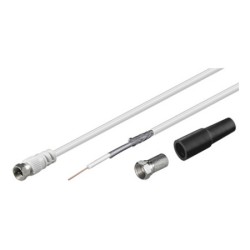 RG3C2V.32.SET20.WH; 75Om koaksiālais kabelis 3C-2V balts 32% +FC un gumijas protektors