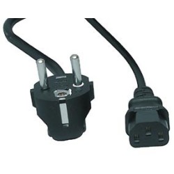 ; Cable; CEE 7/7 (E/F) plug angled,IEC C13 female; 10m; black; PVC; LIAN DUNG